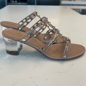VALENTINO Rockstud slides with clear heel 41.5